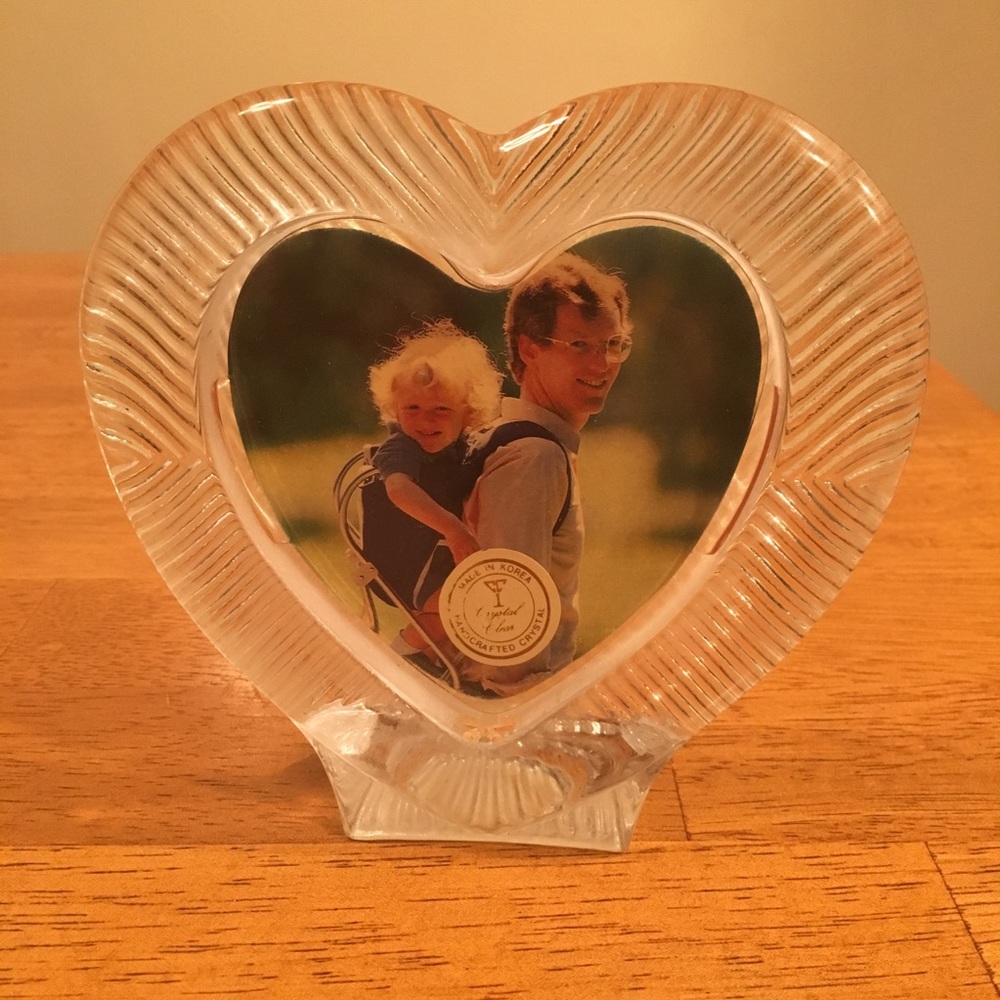 Handcrafted Crystal Heart picture frame